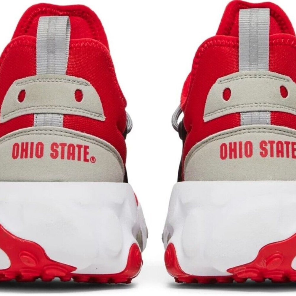 NIKE REACT PRESTO OHIO STATE BUCKEYES RUNNING SHOES DB3413-600 OSU MENS FB NEW - Picture 2 of 15